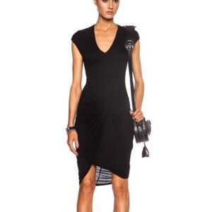 Helmut Lang Black Scoop Neck Dress